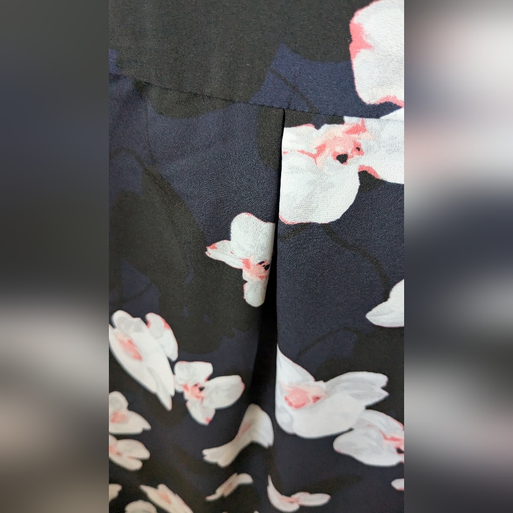 Banana Republic Blue Floral Polo Collar Midi Dress Size M - Picture 10 of 11
